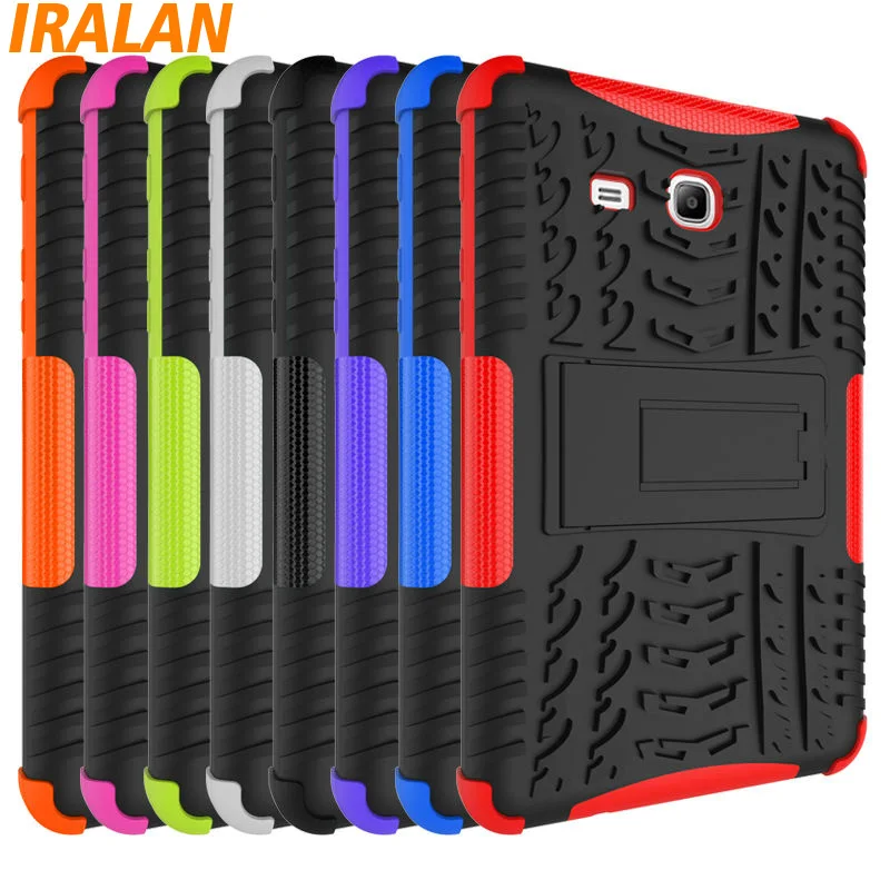 

Heavy Duty Armor Hybrid TPU + Plastic Shockproof Hard Cover For samsung galaxy tab 3/4 lite T110 T113 Case With Stand Function