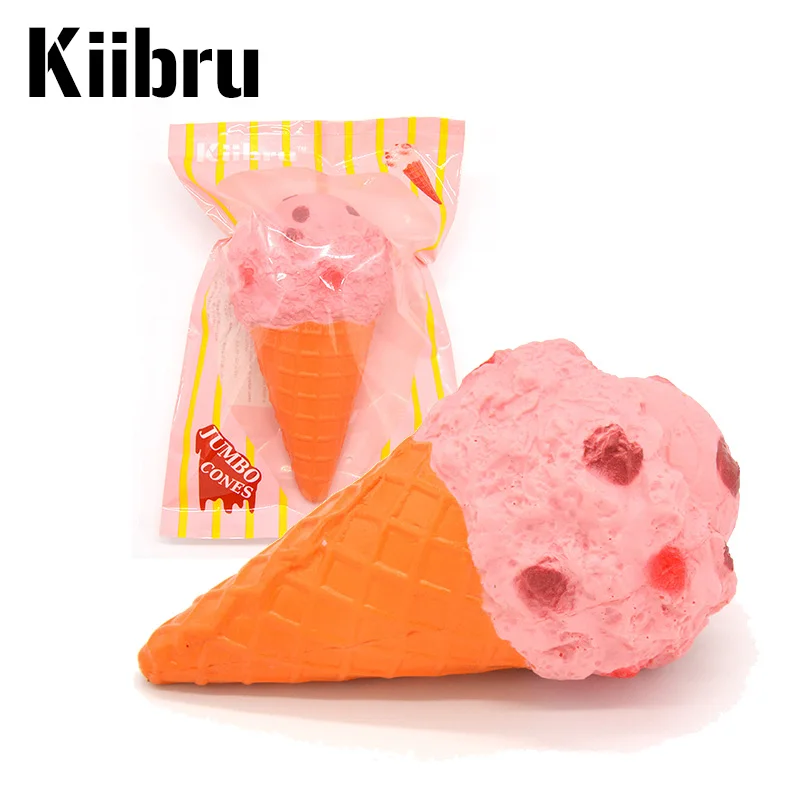 1PCS Kiibru Jumbo Pink Ice Cream Cone Squishy Kawaii Scented Super Slow Rising ? ebuyerseller.com