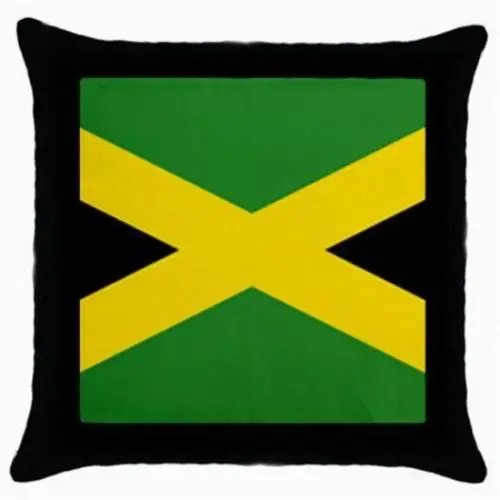 Jamaica Jamaican Flag Cushion Cover Pillow Case Black Decorative Flag
