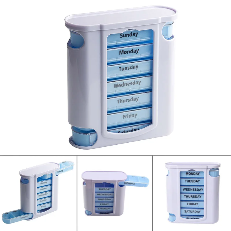 

1 Pcs Pill Storage Box Medicine Case 7 Day 28 Compartments Portable Organizer Container Hot Sale