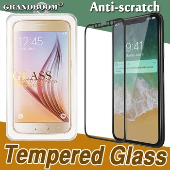 

500pcs Fiber Soft Edge Full Cover Tempered Glass For iPhone 11 Pro Max XS XR X 8 7 6 6S Plus Screen Protector Film With Box