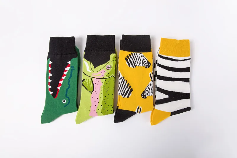 10 пар Зимняя мода цвет Мужские носки животных серии личность пары носки для девочек Оптовая Продажа для мужчин happy