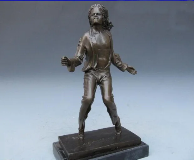 

free King Of Pop Micheal Jackson Performance Bronze Copper Fine Art Statue fast