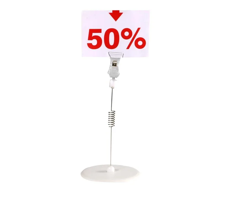 

50 pcs Sticky universal joint POP clip store promotion price tag sign clip label holder shaking label card display photo clip