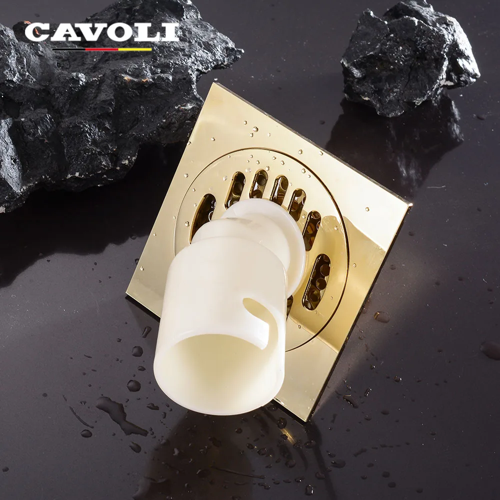 Cavoli Gold Floor Drain Multipurpose Cover Colander Shower Waste Drainer Bathroom Kitchen