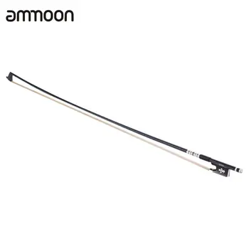 

ammoon Well Balanced 4/4 Violin Fiddle Bow Braided Carbon Fiber Round Stick Exquisite Horsehair Ebony Frog