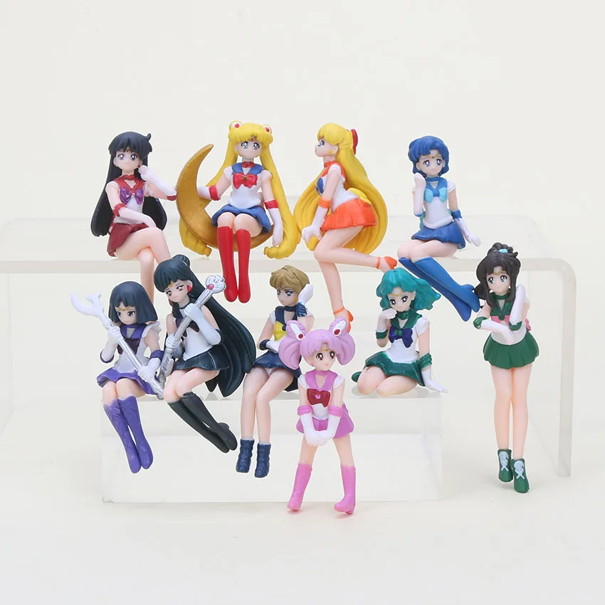 

5pcs/lot 5CM Japanese anime figure sailor moon Q version 20th Anniversary pvc action figure collectible model toys