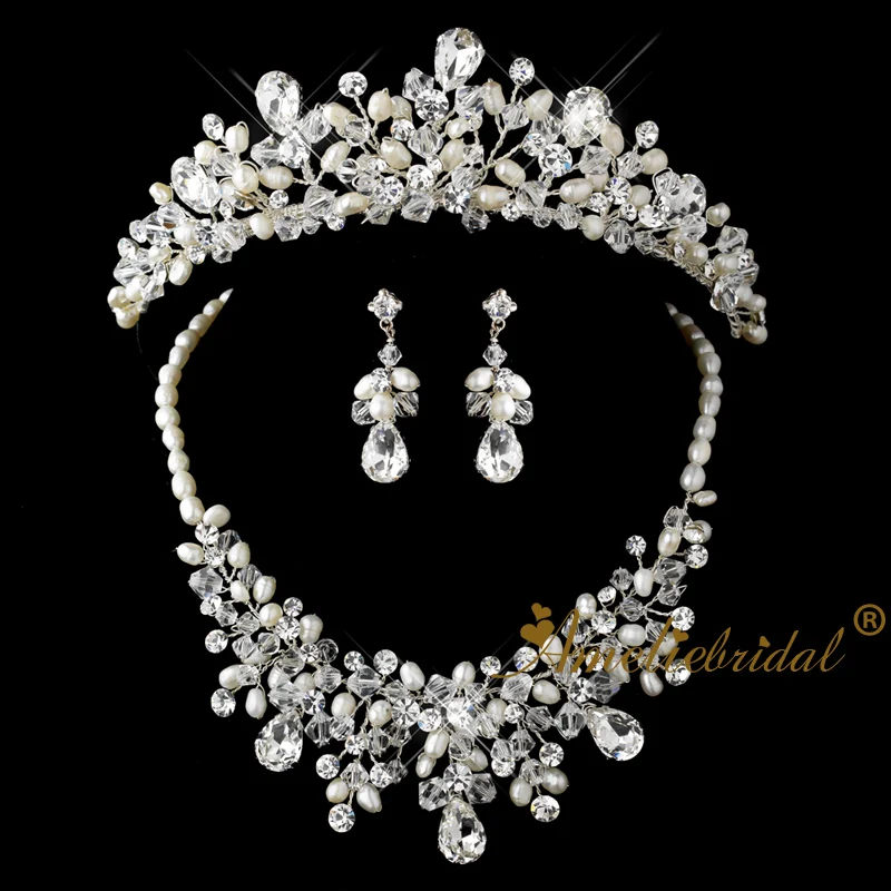 necklace earring tiara