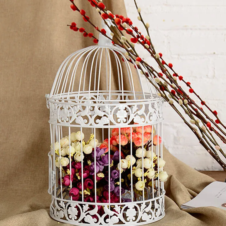 34cm high a cage for birds Classic White Decorative Bird Cage Wedding