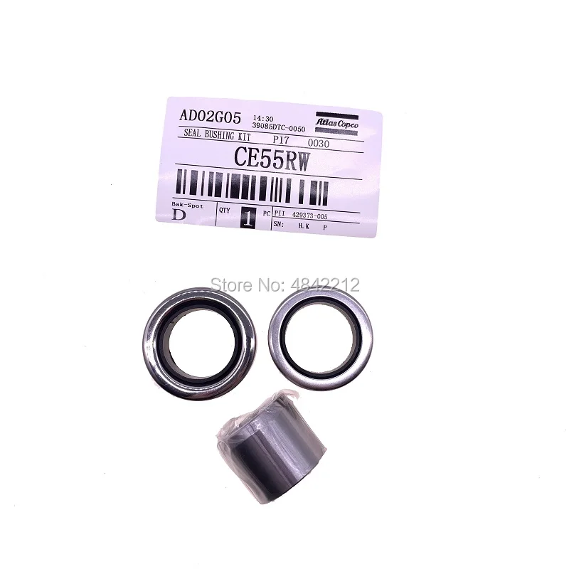 Free shipping GHH Rand CE55RW airend rebuilding overhaul Repair Kit 2pcs PTFE Oil Seal+1pc Shaft Sleeve