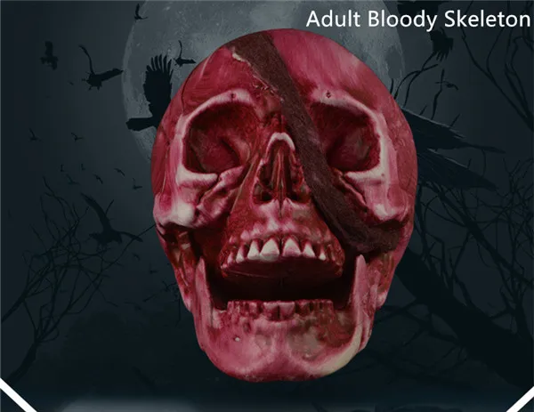 Scary Skeleton Heads Figure Halloween party supply gifts - 1. Adult Bloody Skeleton 1