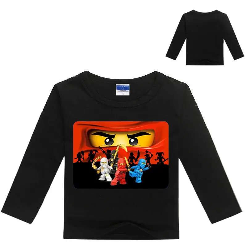 Boys Clothing Ninja Ninjago Cartoon Kids Long Sleeves T-shirt Movie Print T shirt Tees Boy Girls children Tops Kid Costume