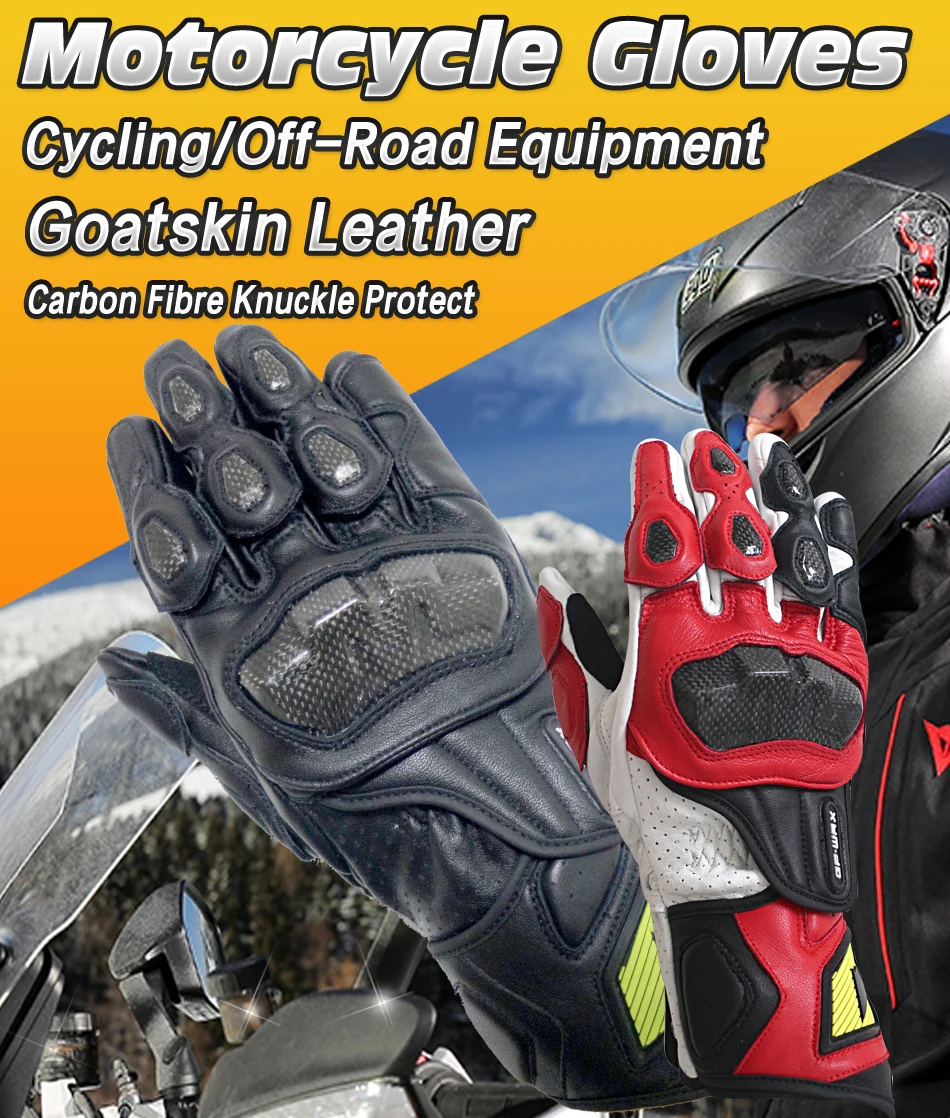 Moto Glove moto rcycle перчатки GP PRO для мужчин из натуральной кожи moto cross Защитное снаряжение Велоспорт Guantes moto Luvas da moto cicleta