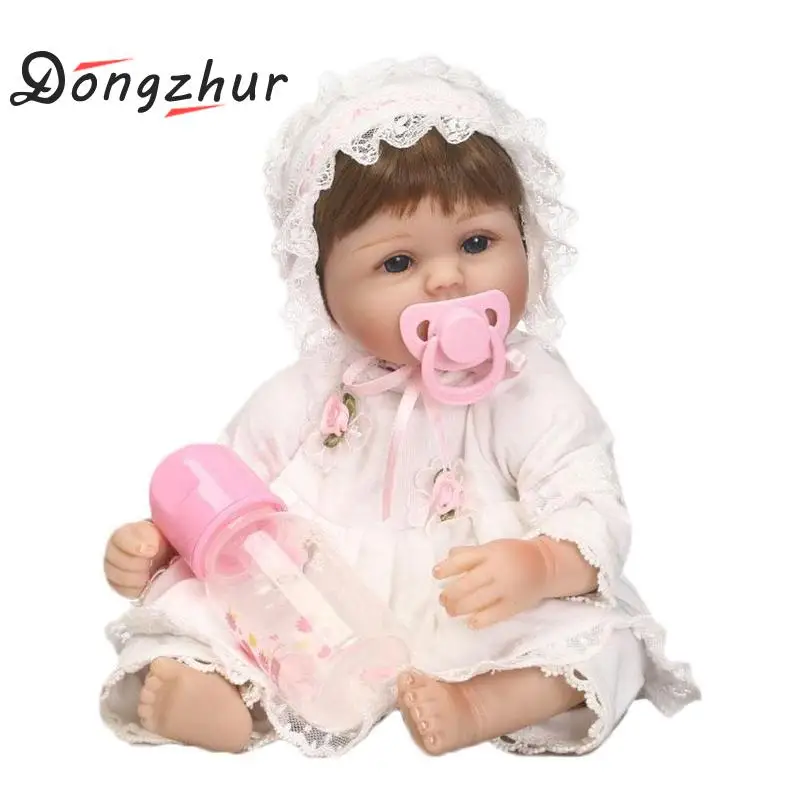 

Dongzhur 40cm Reborn Dolls Simulation Baby Soft Doll Cute Export House Toys Creative Personality Girl Gift Silicone Reborn Dolls