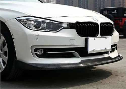 H style REAL CARBON FIBER FRONT SPOILER SPLITTER FOR BMW F30 3-SERIES SEDAN 320i 328i ..  2012UP