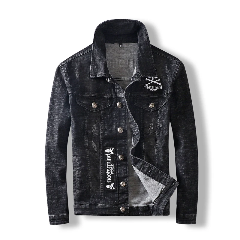 Dropshipping Hip Hop Denim Jackets Men Skulls Print Jeans Coat Streetwear 2019 Spring Autumn Cotton Jacket for Male NV27 Dropshipping Hip Hop Denim Jackets Men Skulls Print Jeans Coat Streetwear 2019 Spring Autumn Cotton Jacket for Male NV27