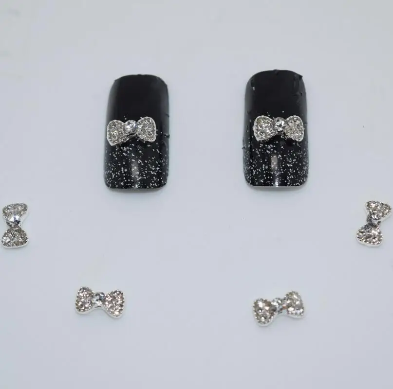 10psc New Diamond bow 3D Nail Art Decorations,Alloy Nail Charms,Nails