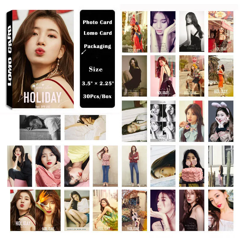 

YANZIXG KPOP Suzy Self Made Paper Poster Photo Card Lomo Card HD Photocard Fans Gift Collection
