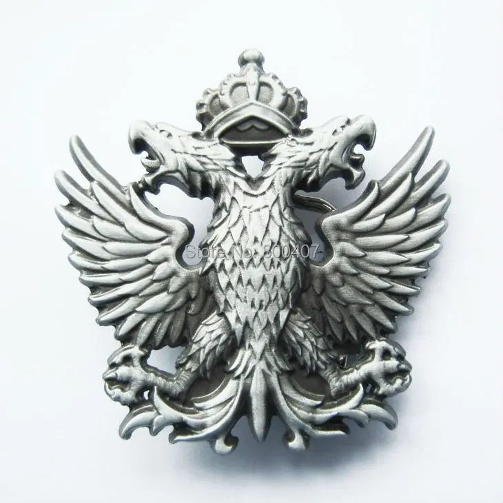 

Wholesale Retail Double-Headed Russia Russian Empire Eagle Crown Belt Buckle Gurtelschnalle Boucle de ceinture Free Shipping