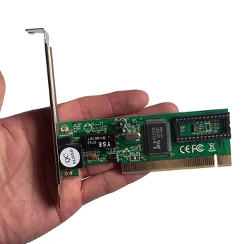 

10/100Mbps RJ45 Adaptive PCI Internal Wired Network Card LAN Adapter LED Indicator for Desktop PCI Network Ethernet