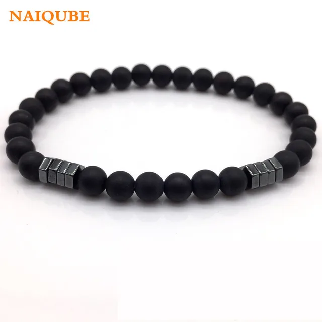 Naiqube 2018 New Fashion Geometric Beaded Men Bracelets Simple Naiqube 2018 New Fashion Geometric Beaded Men Bracelets Simple Clic Stone Bead Charm Bangles