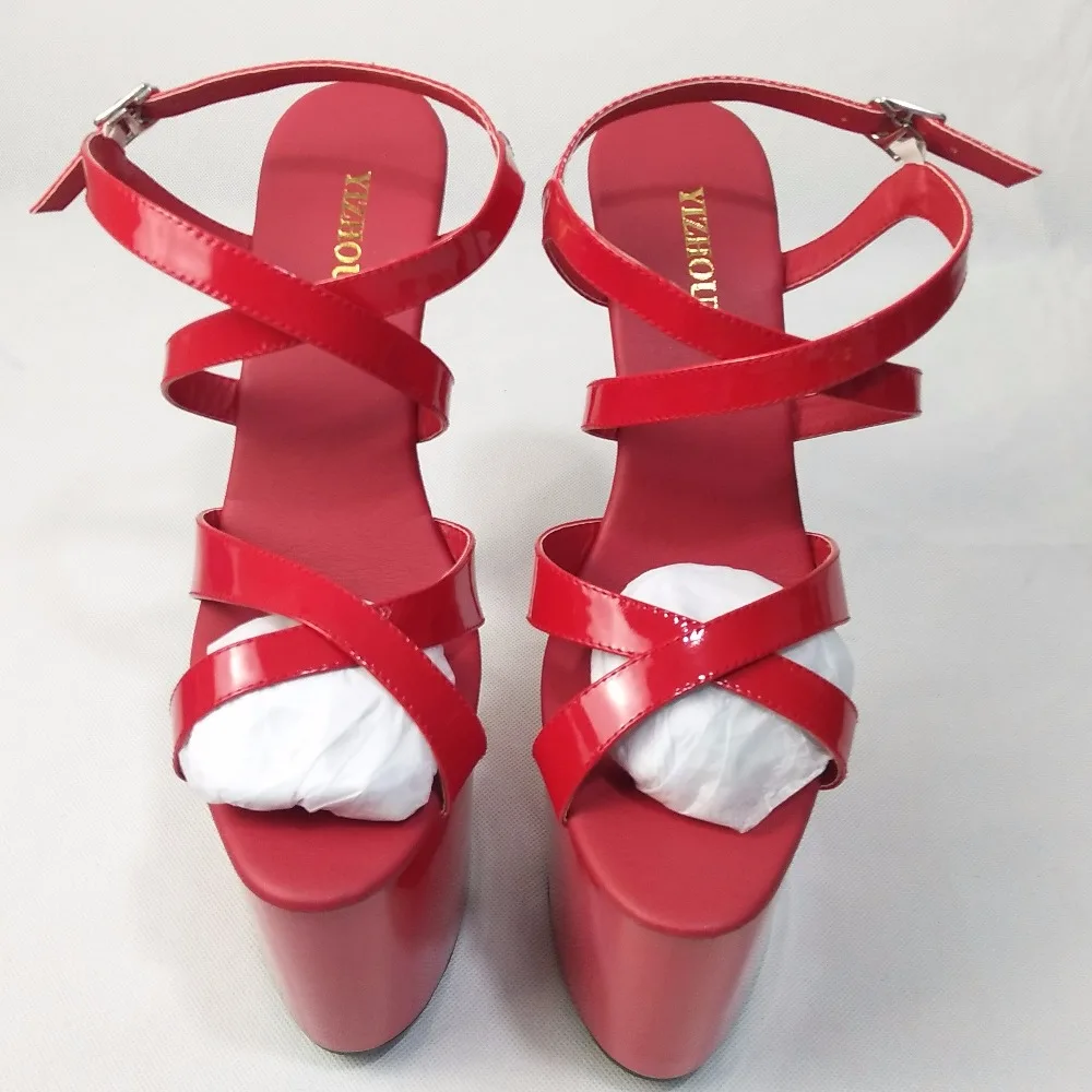 8 inch high heel shoes sexy for women pole dancing strappy sandals 20cm clubbing high heels Dance Shoes