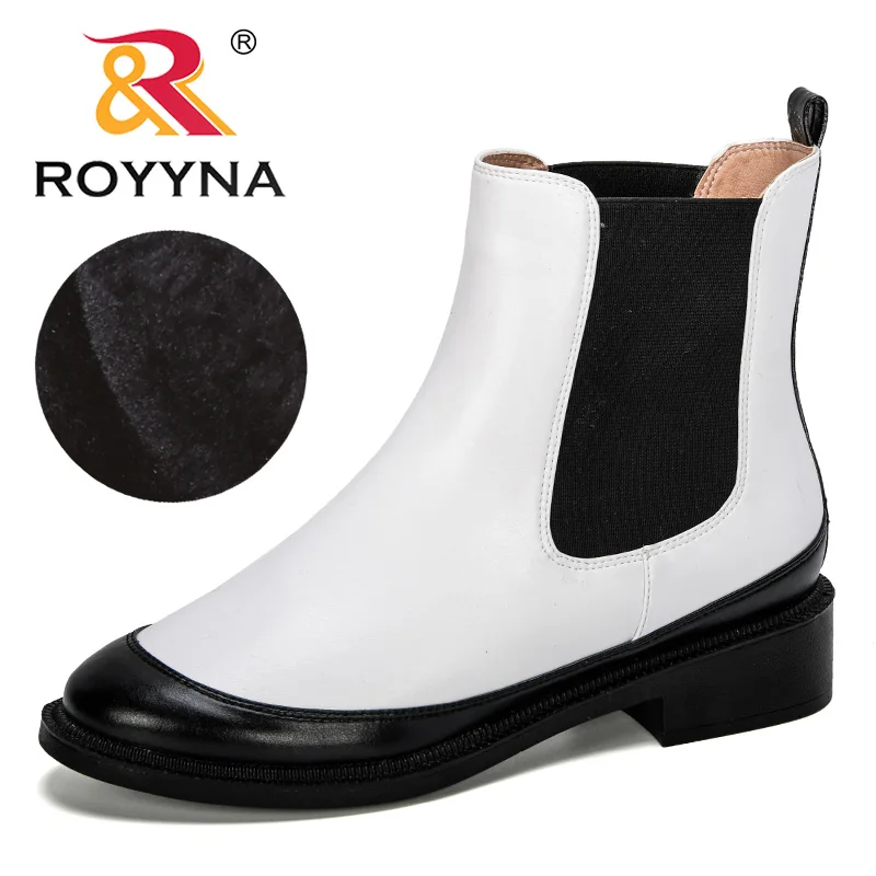 Женские Ботинки на каблуке ROYYNA кожаные офисные зиму размеры 36 41 2019|Полусапожки| |