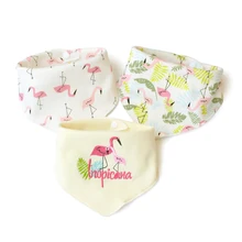 3 шт. Фламинго детские нагрудники Сова brup ткань хлопок нагрудник для новорожденных для девочек мальчик Babador детское Кормление baberos bavoir slabbetjes bavette