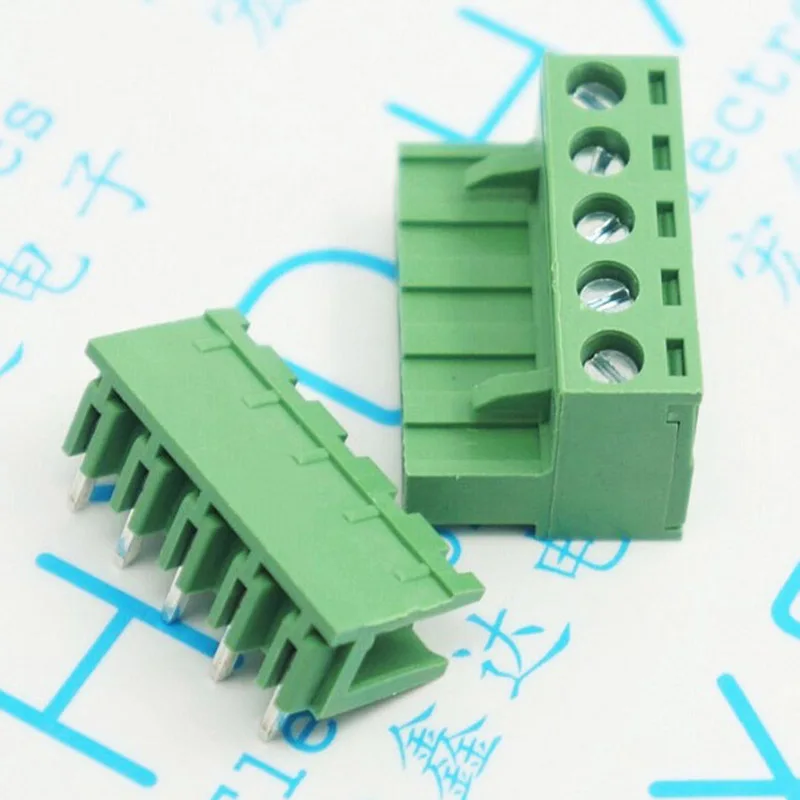

50pcs/lot 5.08 MM KF2EDG - 5P curved pin plug - type wire terminal 1 set