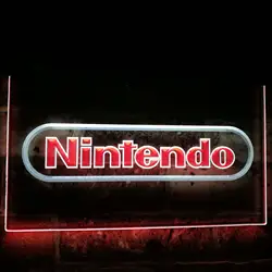 Nintendo видео игровая комната бар украшения подарок Двухцветные светодиодные неоновые световые знаки st6-e0021