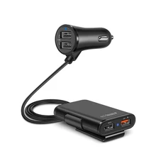 Автомобильное быстрое зарядное устройство QC3.0 4 USB порты питания быстрая зарядка для зарядки заднего сиденья для IPhone samsung Galaxy