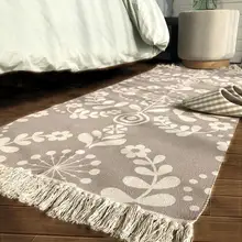 Европейский скандинавский хлопковый прикроватный ковер ручной работы 70*160 см длинного размера, коврик для кухни, напольный коврик для гардероба