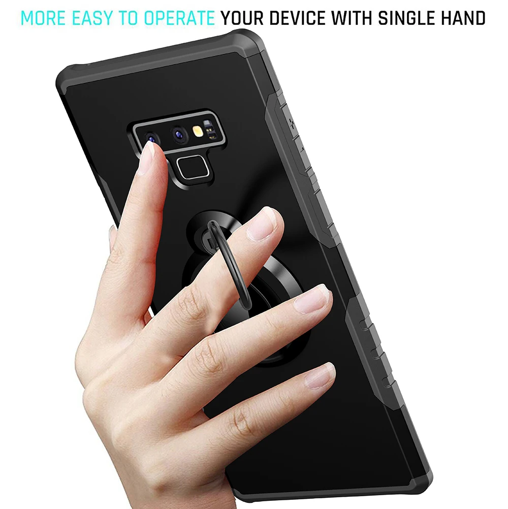 Броня подставка чехол для samsung Galaxy A3 A5 A7 A8 Магнитный палец кольцо Duty Hybrid Пластик ударопрочный телефон крышка