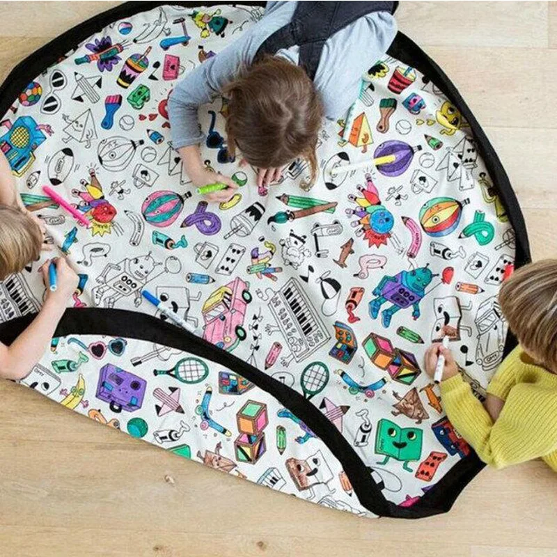 Jogo para as Crianças Bolsa de Armazenamento Esteira do Jogo Crianças Brincam Esteiras Desenham & Faça Você Mesmo Graffiti Menina Meninos Brinquedo Educativo Ins 6 Brinquedos p/ desenhar