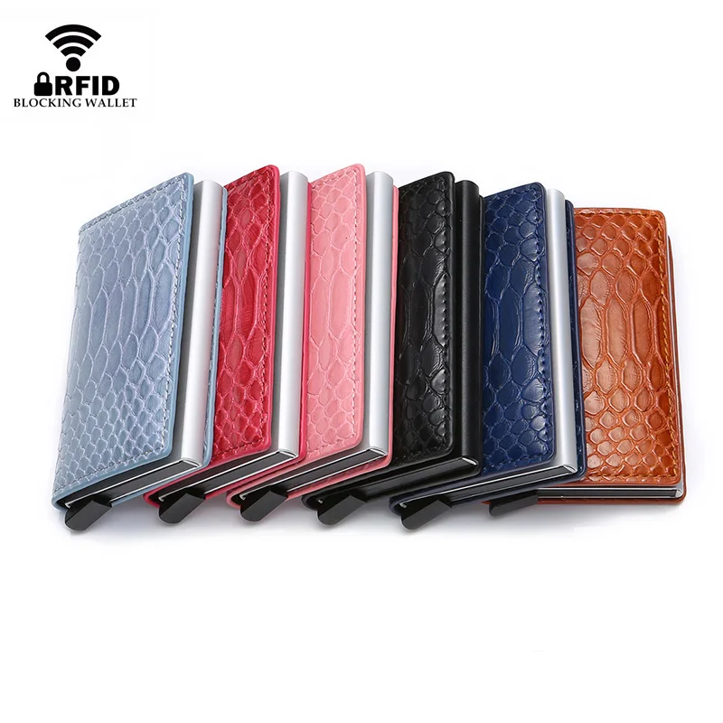 DIENQI Rfid الذكية الرجال محافظ حقيبة المال السحر Trifold البسيطة ضئيلة محفظة الذكور صغيرة محفظة جلدية رقيقة المحافظ المعادن فليت Walet