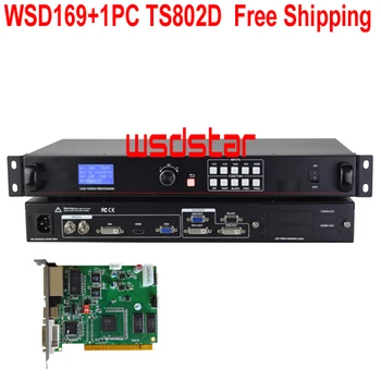 

WSD169+1PC TS802D LED Screen Video Processor CVBS/DVI/HDMI/VGA 2304*1152 Support PIP & POP One Key Black Screen Free Shipping
