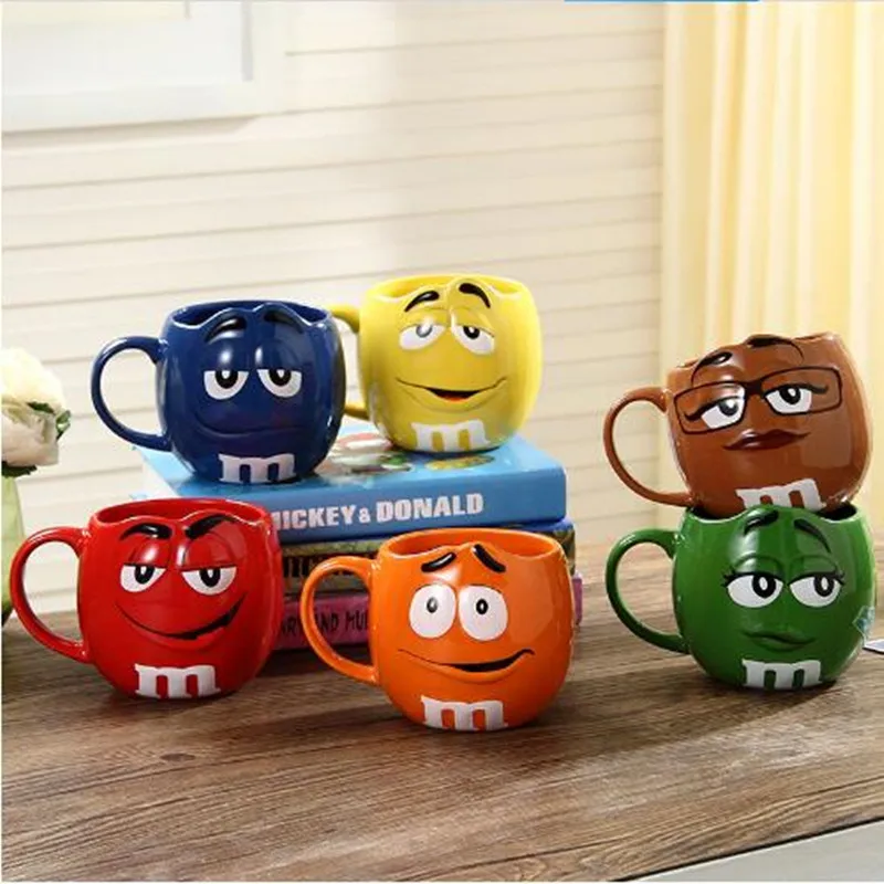 Милый M &amp M's MM Coffee Cupcup керамическая Цветная глазурь фруктового сока чаша для чая