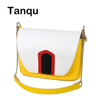 

TANQU Colorful Obag Opocket Style EVA Pocket Plus Contrast Color Flap Magnetic Lock Fastener Short Chain Strap with Clip Closure