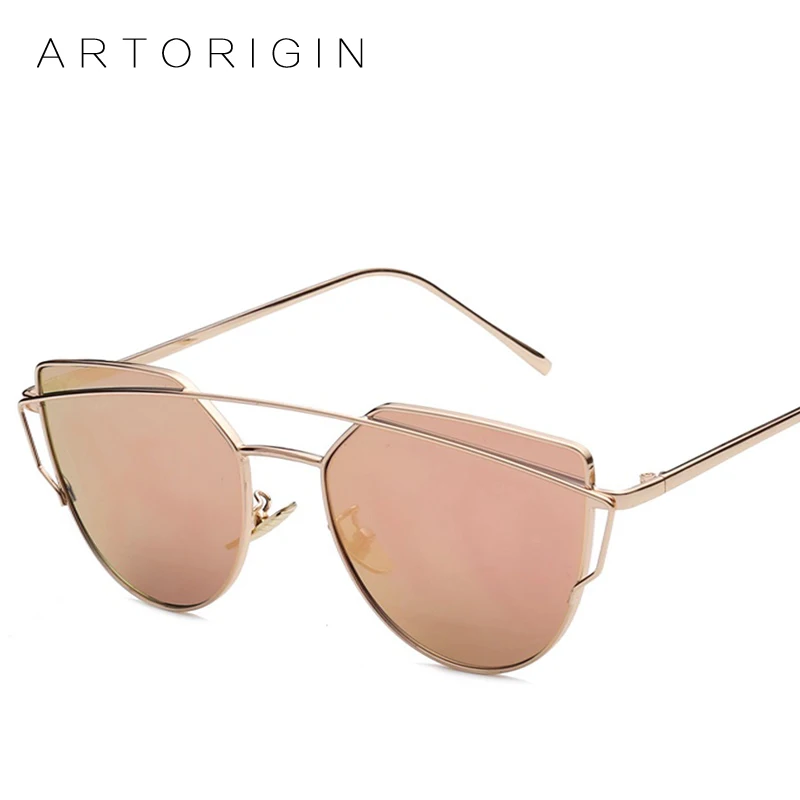 

Newest Cat Eye Sunglasses Women Brand Designer Twin-Beams Sun Glasses Mirror Sunglasses Flat Panel Love Punch Clear Drop Ship