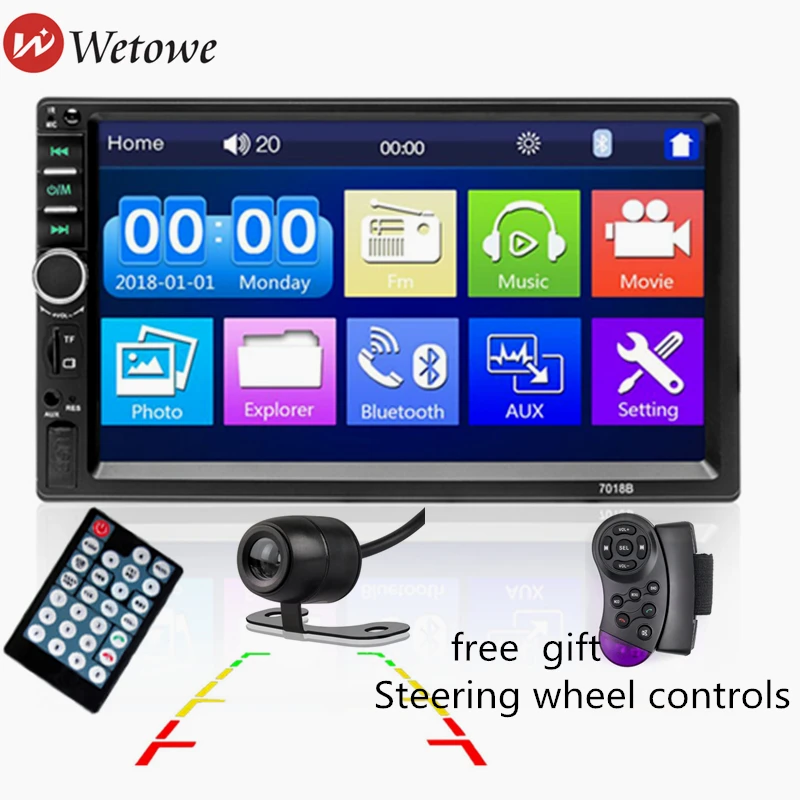 Wetowe C102 2Din автомобильный mp5 плеер FM Авторадио мультимедийный 7 &quotHD сенсорный экран