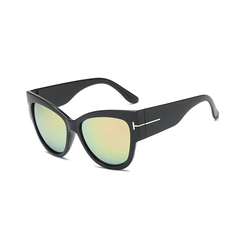 DESIGNER CAT EYE SUNGLASSES SKULL GOTHIC BLACK LARGE WOMENS LADIES GIRLS UV400