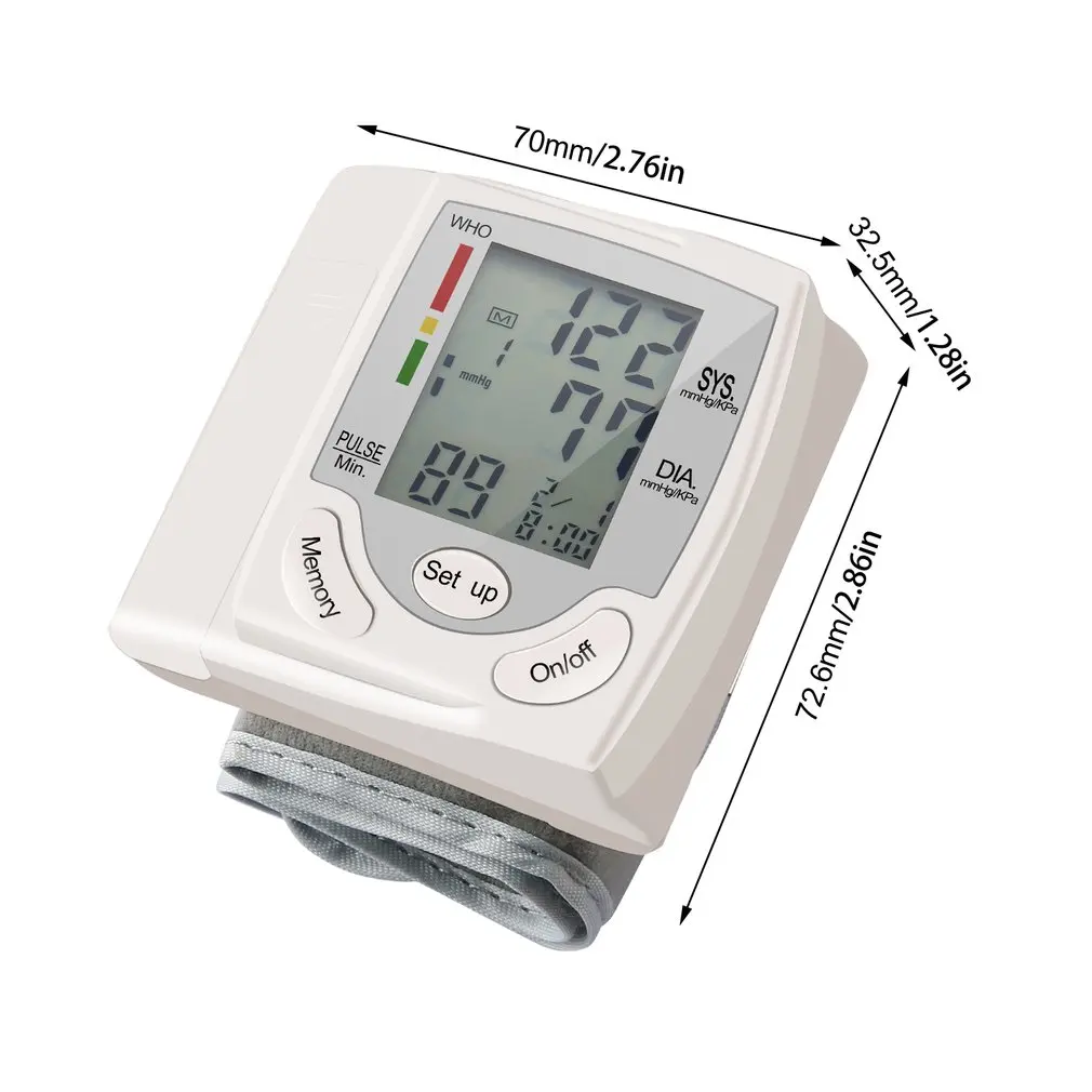 Измеритель давления, наручные манометры, автоматический ЖК-цифровой измеритель артериального давления, домашний пульсометр с манжетой, прибор для ухода за здоровьем