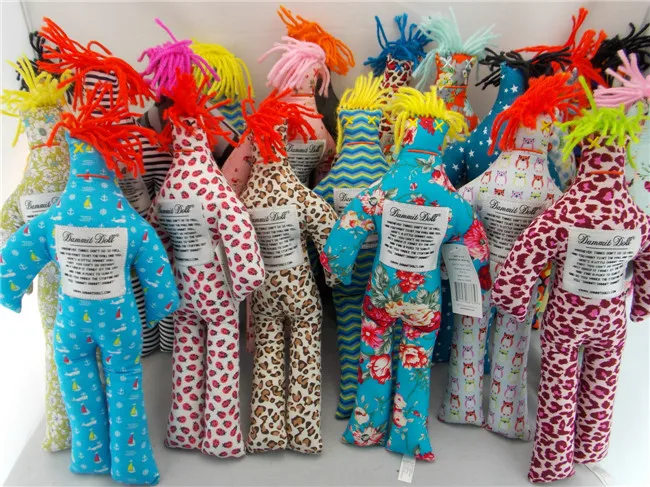 

New DAMMIT DOLL, 100% AUTHENTIC Random Pattern Different Color Stress Relief 12" Dammit Doll Plush Toy 10PCS