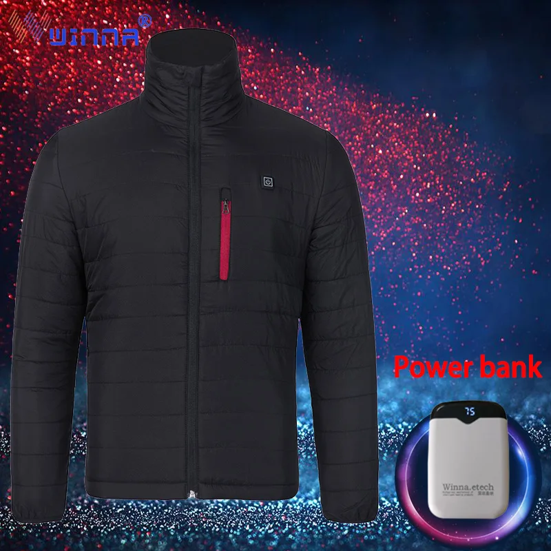 

New Women's Fit Soft Heating Parkas with USB Battery Pack Cotton Coats Heated Front and Back Heat Zones Warm Cotton Clothing