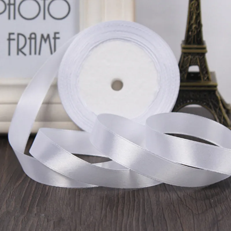 1.5cm (25 Yard 22m) Color Silk Satin Ribbons Wedding Party Decoration Gift Craft Sewing Fabric