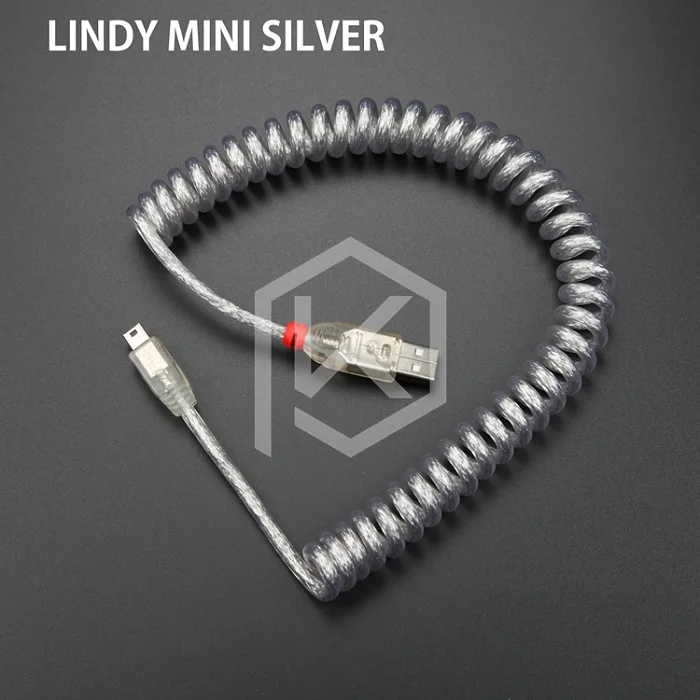 LINDY кабель провод механическая клавиатура GH60 USB кабель mini USB порт для покера 2 GH60 Комплект клавиатуры DIY - Цвет: Lindy Mini Silver