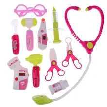Набор медицинских ролевых игр для детей, интерактивные Toy11pcs/набор, детский набор для доктора, инструмент для имитаций врача на день рождения