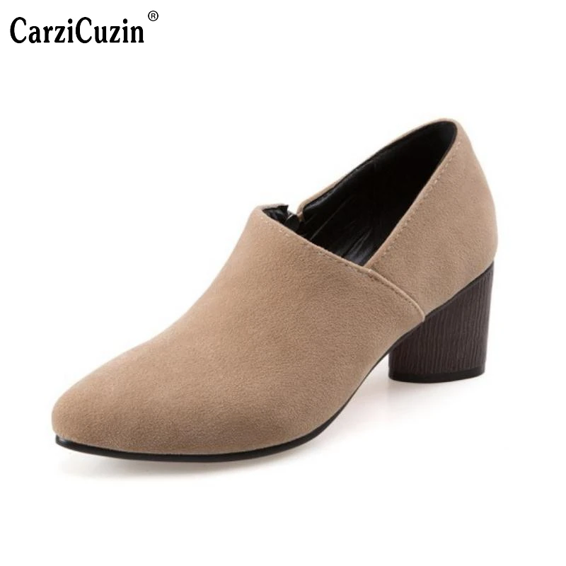 womens high heels shoes women zipper thick heels pumps office ladies shoes classics sample comfortable footwear size 32 45 - Free Sample Shoes womens high heels shoes women zipper thick heels pumps office ladies shoes classics sample comfortable footwear size 32 45 - Free Sample Shoes