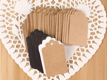

5*3cm White kraft black Paper Gift Cards/Tags with Swirl Edges for Wedding Decoration/DIY Card Making/Scrapbooking Paper Crafts