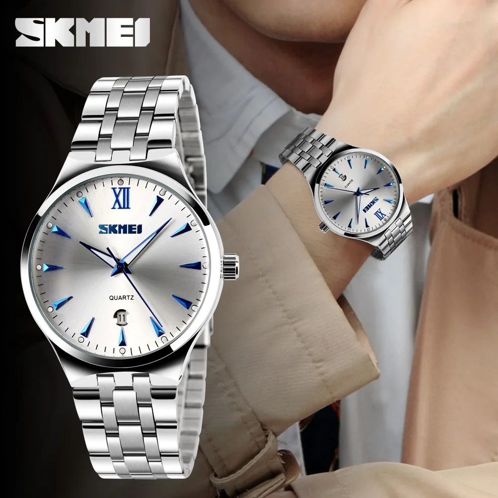

SKMEI Quartz Women Watch Women's Men Clock Couples Top Brand Luxury Female Japanese movement Ladies Dress relogio feminino male